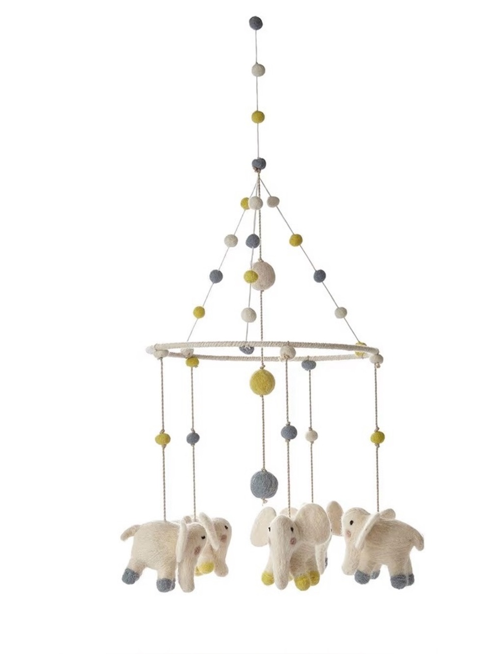 Pehr Elephant Parade felted wool baby ceiling mobile NWT and box, $110 on Amazon